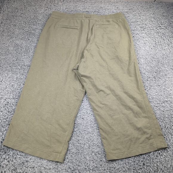 Athleta Pants Women 20 Green Farallon Jogger Sweatpants Hiking Gym Wide Crop - Picture 2 of 9